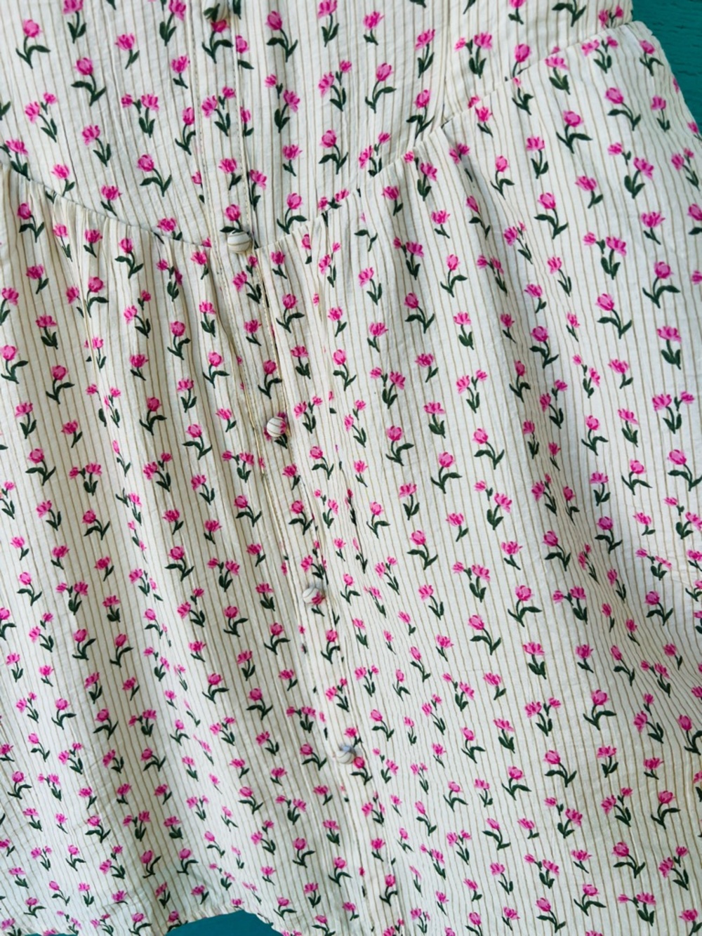 🌸 NWT Floral Smocked Sundress | Cottagecore Y2K Mini Dress | Size Large - Picture 6 of 8
